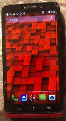 Motorola Droid Maxx 16 GB Negro (Verizon) XT1080 Buen Usado Piezas Vidrio agrietado Foto 1 de 3