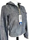 GUESS JEANS Womans Grey Lightweight HOODED JACKET Summer - S - UK8 - £59