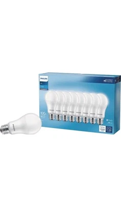 Philips 100W Equivalent Daylight A19 Medium LED Light Bulb (8-Pack) 589069 - Image 1 of 4