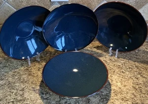 4er Set Mikasa ~ Sedona blau Steinzeug Salat/Nudelschalen 8,5" Durchmesser MK135 Japan - Bild 1 von 12