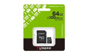 Kingston Speicherkarte 64 GB 100MB/s Canvas Select Plus MicroSDXC, UHS-I U1,  - Bild 1 von 5
