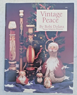 Bobi Dolara 1993 Vintage Peace Santa Uncle Sam Candlestick Gourd PAINTING BOOK - Image 1 of 4