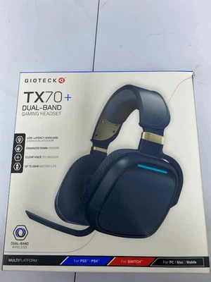 Gioteck TX70+ Dual Band Gaming Headset PS5 PS4 Nintendo Switch PC Mac Mobile New - Image 1 of 4