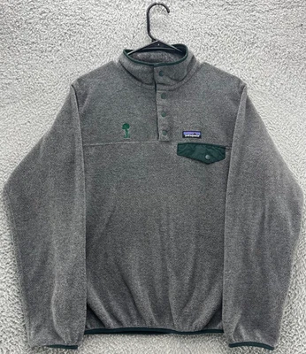 Patagonia Synchilla Snap-T Fleece Pullover Mens M Gray Green Trim Jacket Outdoor - Image 1 of 4
