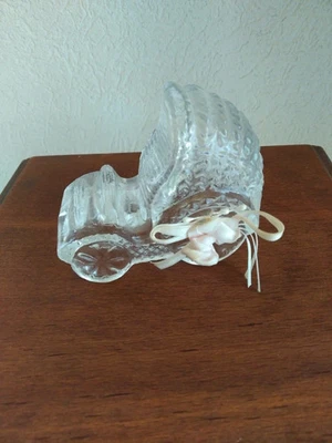 ancien charmante landau ou poussette art déco en verre moulé vers 1920 - Photo 1/4