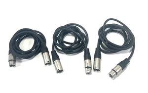 3 Neutrik Male To Female 3 Pole Balanced Low Noise XLR / Microphone 6ft Cables - Picture 1 of 5