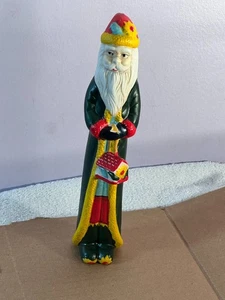 Christmas figurine Tall pencil santa songbirds 8 3/4" AA461 - Picture 1 of 8