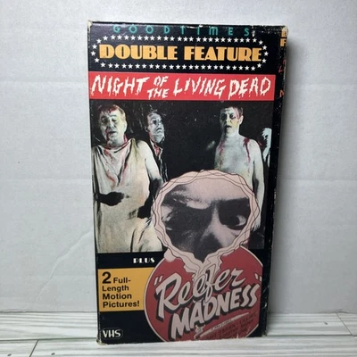 VHS Slipcover Only Night of the Living Dead / Reefer Madness Double Feature Case - Image 1 of 4