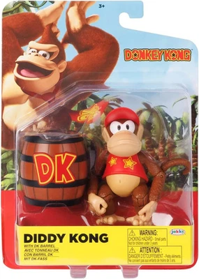 Jakks Pacific - Nintendo - Donkey Kong - Action Figure di Diddy Kong 10 cm - Immagine 1 di 3