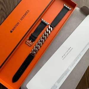 Apple Watch Hermes Double Tour Gourmette Metal Band 41mm 40mm 38mm Srebrny używany - Zdjęcie 1 z 7