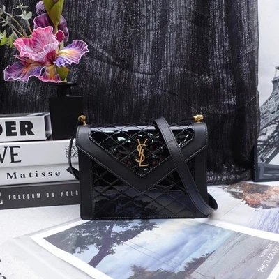 Bolso de hombro Saint Laurent Gaby charol negro piel de becerro T10200187 Foto 1 de 4