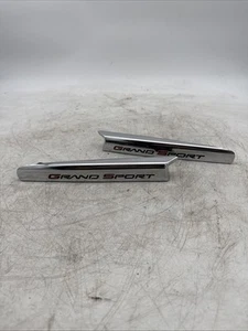 GM C6 Corvette 2010 - 2013 Grand Sport Fender Badge Emblems, (PAIR) BOTH SIDES - Picture 1 of 5