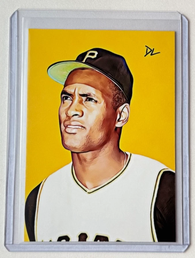 Tarjeta coleccionable firmada por artista limitado de Roberto Clemente "Pittsburgh Pirates" 9/10 Foto 1 de 2