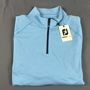 FootJoy Golf Pullover Thermo Series Heather Brushed Back Large Sky NWT MSRP $115 - Picture 1 of 5