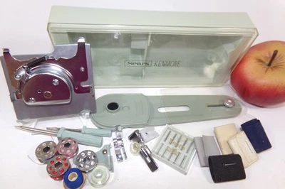 Sear Kenmore Sewing Machine Extras Attachments Buttonhole, Bobbins,Screwdrivers - Image 1 of 4