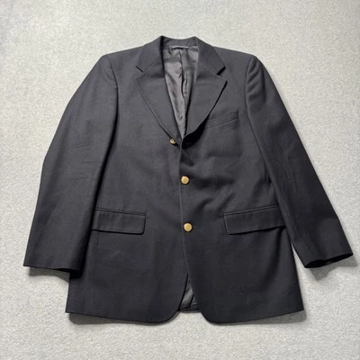 Brooks Brothers Blazer Mens 38 Regular Blue Wool Gold Button Sport Coat Classic - Image 1 of 4