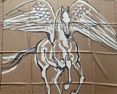 HERMES Carre 140 Libre Comme Pegase Cashmere Silk Scarf Shawl Beige Unused w/Box - Image 1 of 4