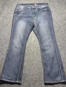 Nd Weekend Mid Wash blau Denim Jeans Bootcut-Stil bestickt Taschen Damen 16 - Bild 1 von 14