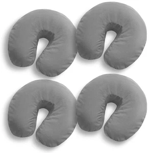 4 Pk Fitted Microfiber Face Cradle Head Rest Covers for Massage Table - Gray - Picture 1 of 1