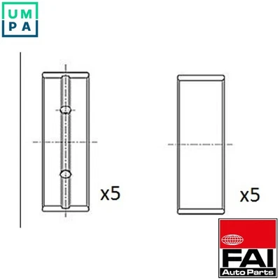 CRANKSHAFT BEARING BM1058-STD STD FOR M1D 2.0L M9R740/760/780/700/782/784 2.0L - Image 1 of 4