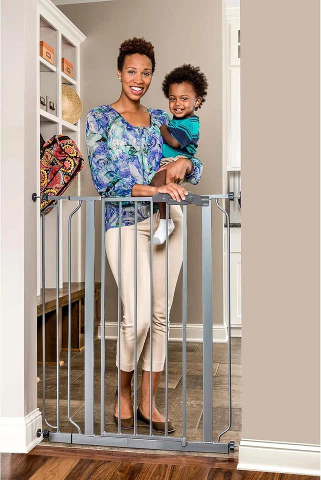 Regalo 1166P Easy Step Extra Tall Baby Gate Platinum