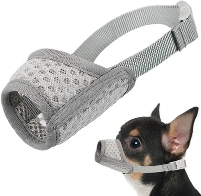 MAYERZON Dog Muzzle, Puppy Soft Mesh Muzzle for Small Medium Large Dogs Chihuahua Pood...