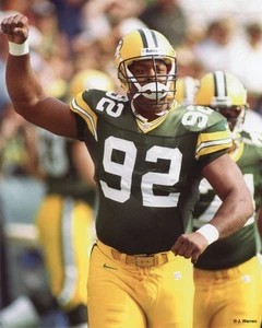 FOTO 8X10 REGGIE WHITE GREEN BAY PACKERS - Imagen 1 de 1