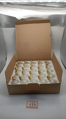 Pack of 25 7W Globe Night Light Lamp Spare Mini Bulbs E12 Candelabra Warm White - Image 1 of 4