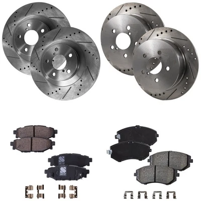 Front & Rear Brake Disc Rotors and Pads Kit For Subaru Outback 2005 2006-2009 - Image 1 of 4