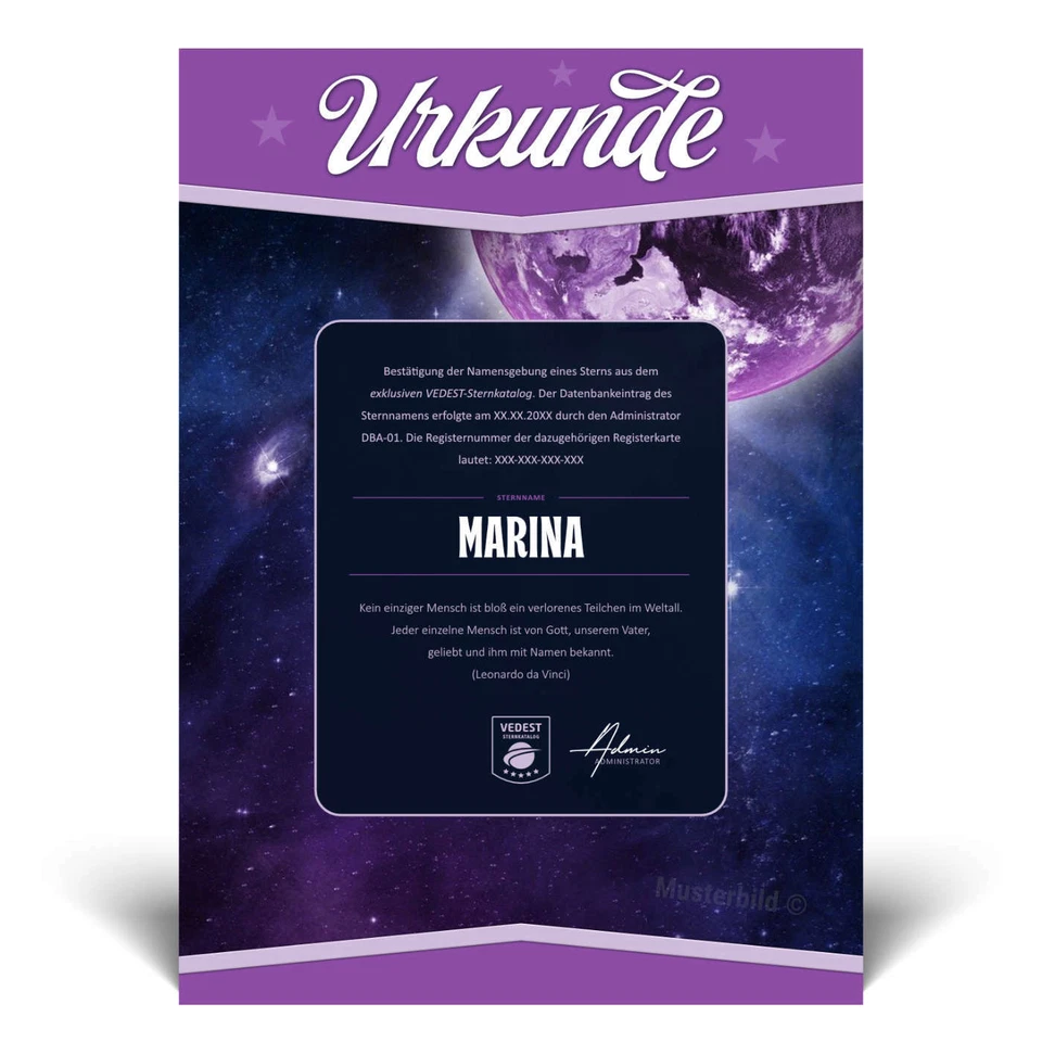 Personalisiertes Geschenke für Sie Mutter, Mama, Schwester, Oma Geschenk-Urkunde - Bild 1 von 4