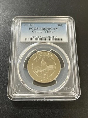 2001 P PROOF CAPITOL COMMEMORATIVE HALF DOLLAR PCGS PR-69 DCAM - SLAB - 50C - Image 1 of 2