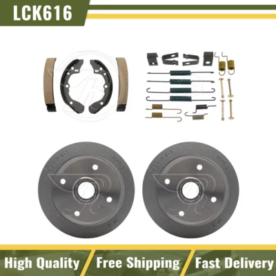 Tambores de freno traseros y zapatas de freno kit de resorte de hardware para Mazda 323 1986 1987 1988 Foto 1 de 4