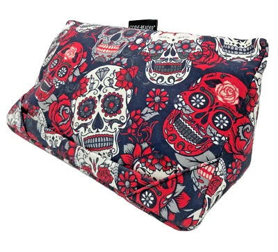 i-Pad Cushion Skulls Roses Tablet Pillow Kindle Holder Tattoo Xmas Gift - Image 1 of 4