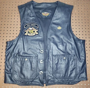 Vintage Harley Davidson Leder Besitzer Motorradweste Größe XL - Bild 1 von 12