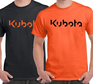 Kubota T-Shirt Black Orange Cotton - Picture 1 of 3