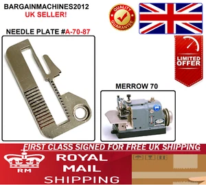 PLACA DE AGUJA #A-70-87 PARA PIEZA DE MÁQUINA DE COSER INDUSTRIAL MERROW 70 - Imagen 1 de 5