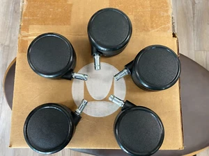 5 Herman Miller Aeron Mirra Embody chair SOFT WHEEL casters 3" hardwood floors - Picture 1 of 10