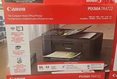 NEW Canon TR4722 Wireless Printer Copy Scan Fax Print Black Brand New - Image 1 of 4