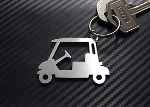 BUGGY DE GOLF Llavero Llavero Acero Inoxidable Carro Golfista Campo Regalo - Imagen 1 de 1