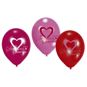 Herz Luftballons Herzen Ballons Party 6 Stk Hochzeit Luftballon Valentinstag - Bild 1 von 1