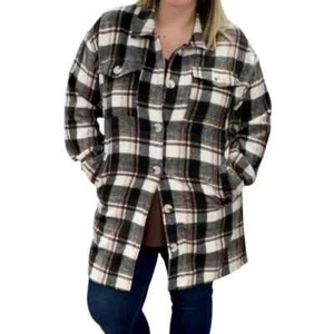 Ladies "Target" Vanilla Sky Flannel Shirt Coat, Size L/XL. As New - Picture 1 of 4