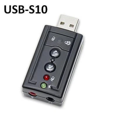 USB Headphone/Mic Sound Card with Digital Optical SPDIF Capabilities, USB-S10 - Image 1 of 2
