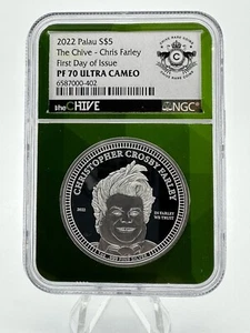 2022 $5 Silver Coin The Chive Chris Farley NGC PF70 UCAM First Day Of Release. - Picture 1 of 4