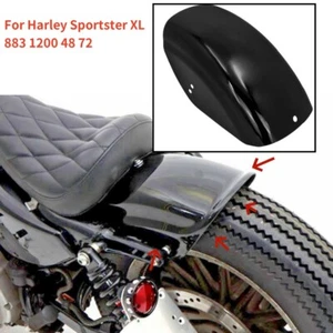Steel Gloss Black Motorcycle Rear Fender For Harley Sportster XL 48 72 883 1200 - Picture 1 of 12