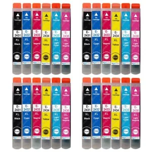24 Cartucce d'inchiostro per Epson Expression Photo XP-55 XP-760 XP-860 XP-960  - Afbeelding 1 van 6