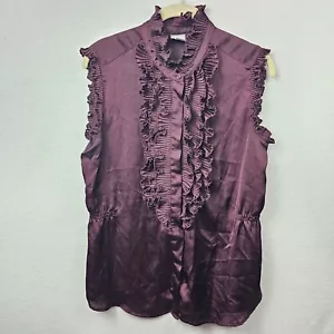 Converse Top Woman’s Size Large Purple Sleeveless Blouse - Picture 1 of 6