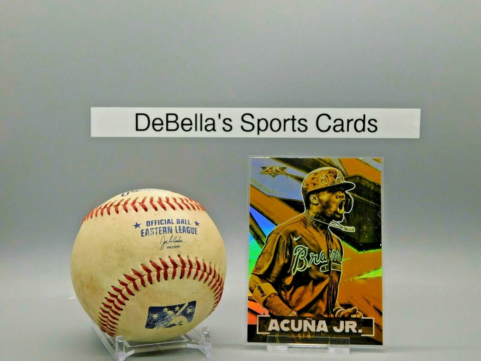 2021 Topps Fire Ronald Acuna Jr #100 Gold Minted  - Image 1 of 3