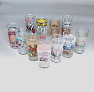 Vintage Set (11) Kentucky Derby Mint Julep Glasses- One Signed by Chris McCarron - Picture 1 of 8