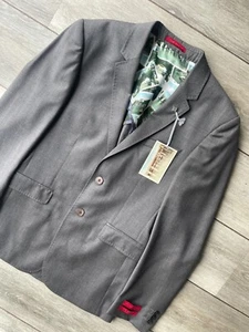 TED BAKER GREY "GATBUG" DEBONAIR SLIM FIT BLAZER JACKET COAT - 36R - NEW & TAGS - Picture 1 of 12