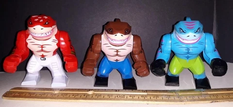 Street Sharks Big Fig Minifigure Building Sharks Lot of 3 - 3" Tall 80's Toy Cover